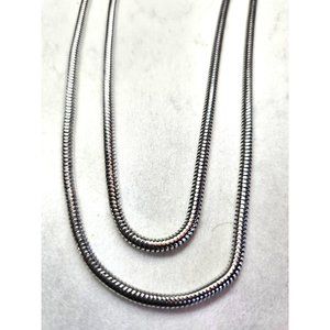 VINTAGE MONET 54inch  SERPENTINE CHAIN Silverstone Minimalist